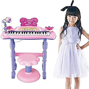 اسباب بازی پیانو الکترونیکی با صندلی و میکروفون My Piano Musical Set With Stool And Microphone_اسباب بازی لوازم خانگی